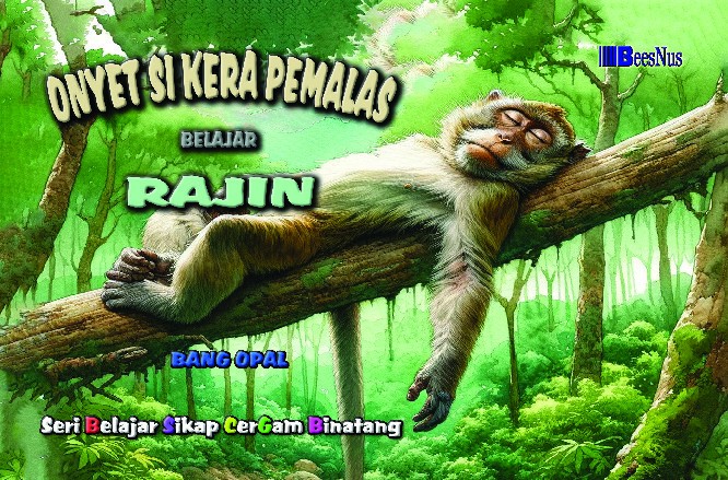 Seri Belajar Sikap Cergam Binatang Onyet Si Kera Pemalas Belajar Rajin 
